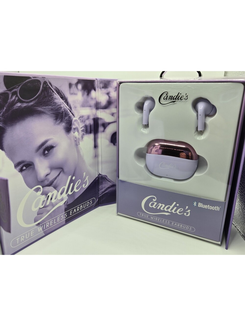 Candie's True Wireless Earbuds Bluetooth Light Purple Lavender NIB New In Box - Picture 4 of 4